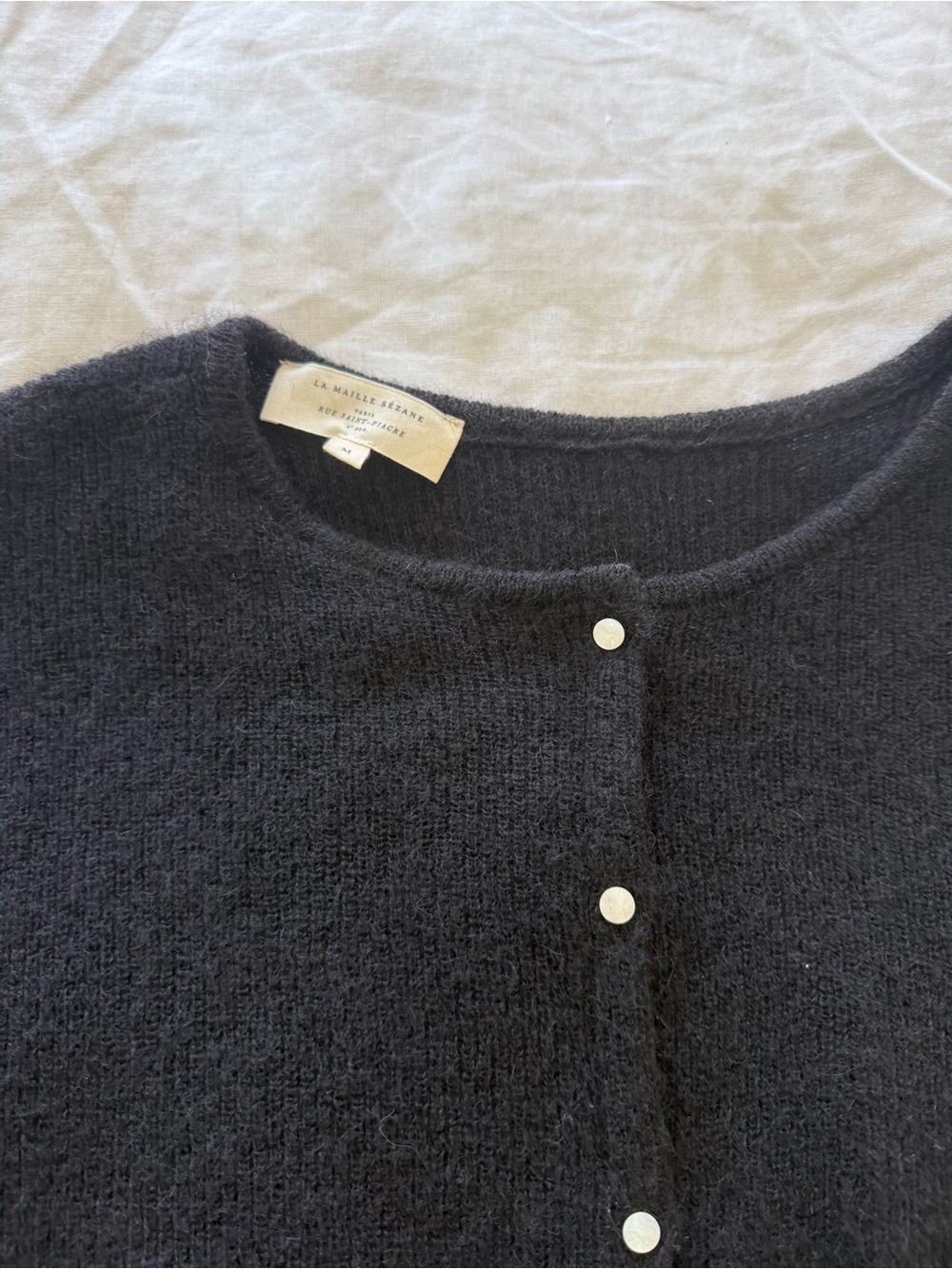 Sezane Gaspard Cardigan In Black - Picture 1 of 6